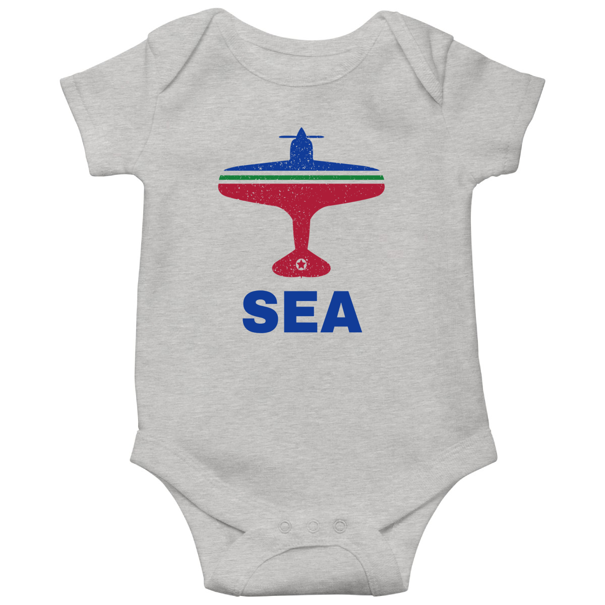 Fly Seattle SEA Airport Baby Bodysuits | Gray