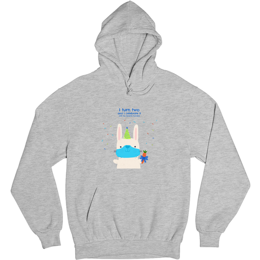 I turn two and I celebrate it with my favorite humans  Unisex Hoodie | Gray