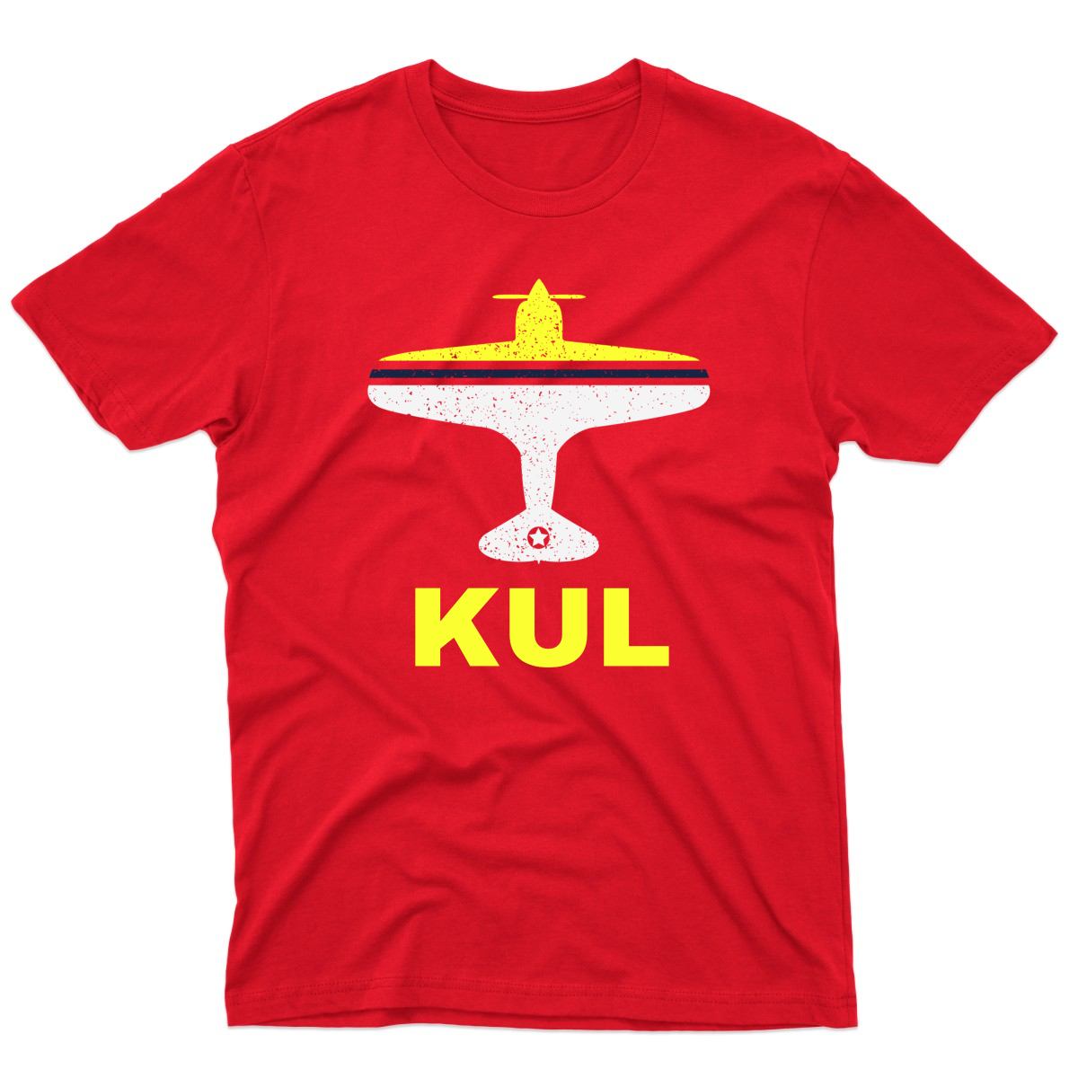 Fly Kuala Lumpur KUL Airport Men's T-shirt | Red