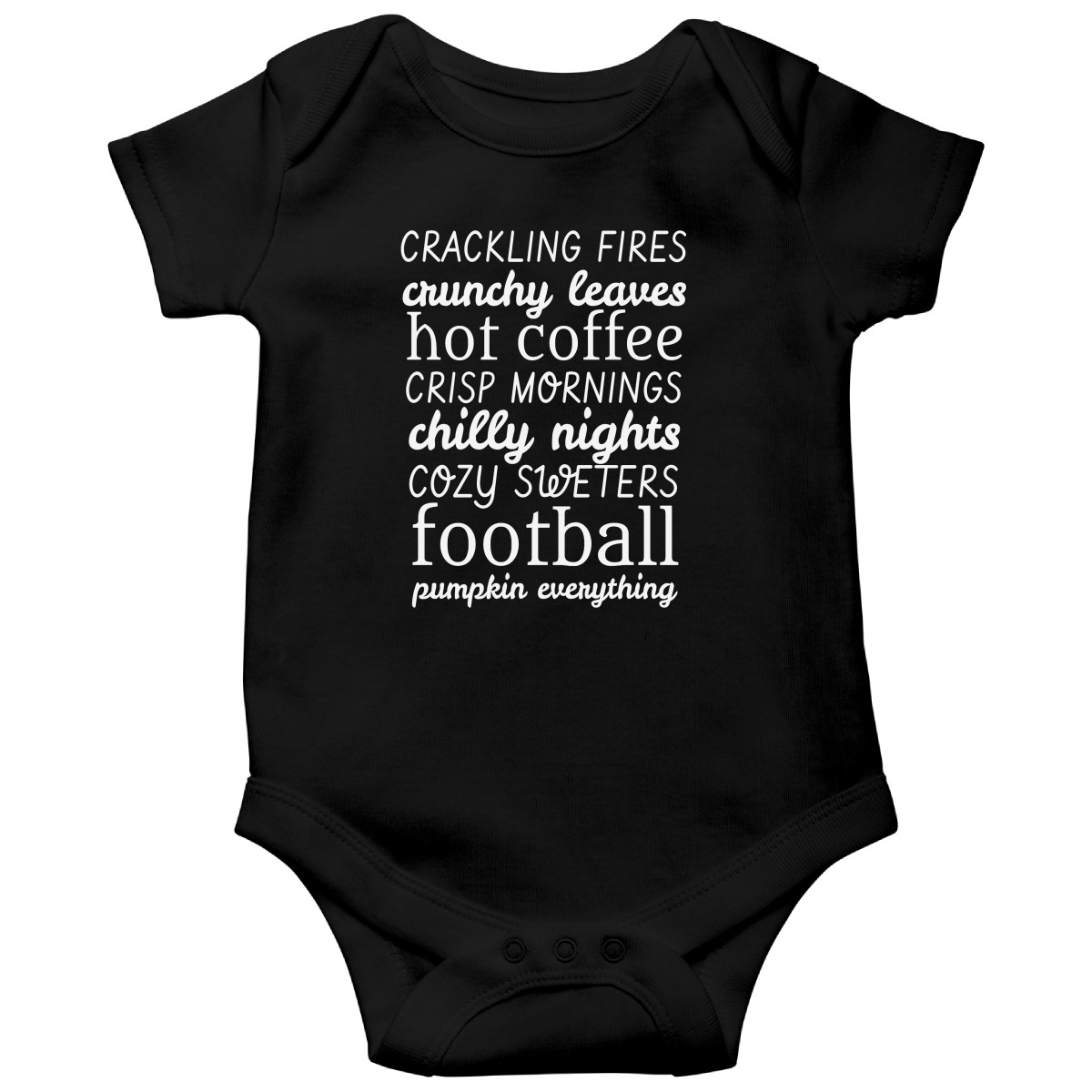Fall List  Baby Bodysuits | Black
