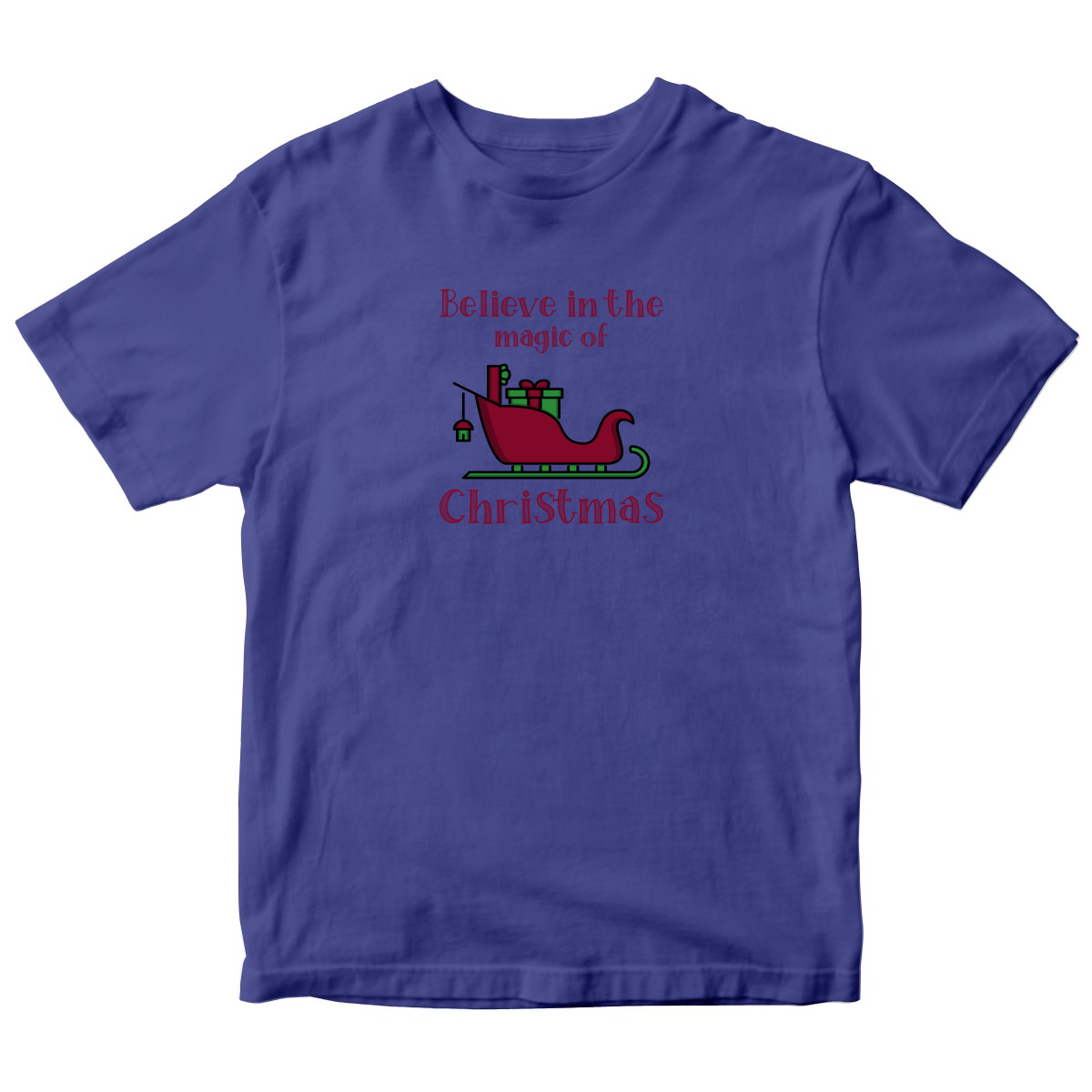 Believe in the Magic of Christmas Kids T-shirt | Blue