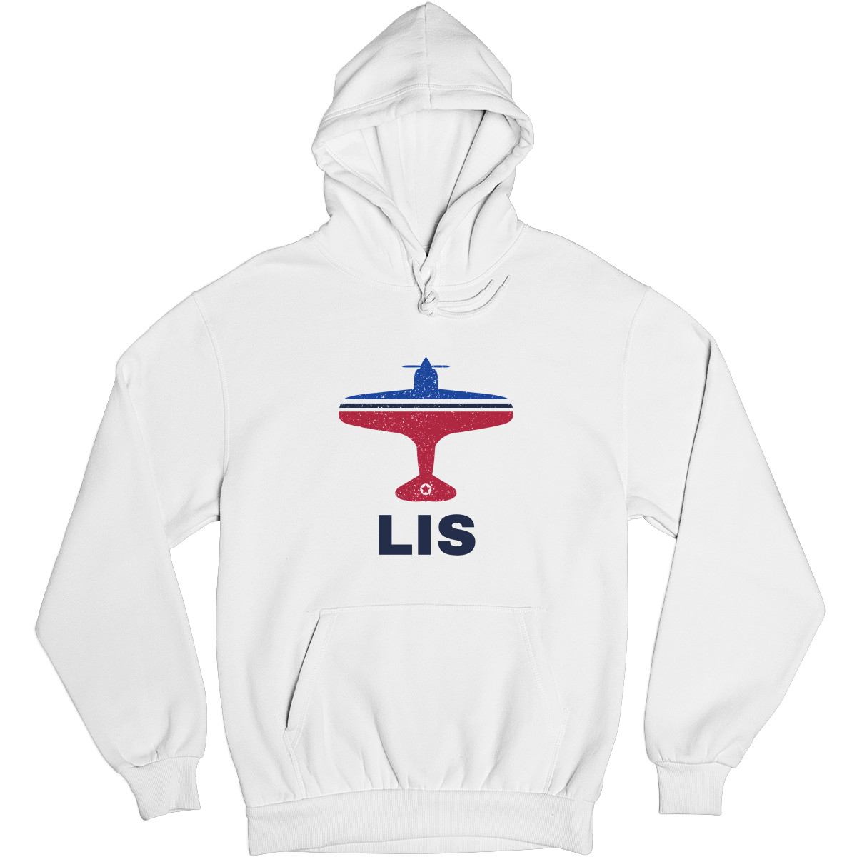 Fly Lisbon LIS Airport Unisex Hoodie | White