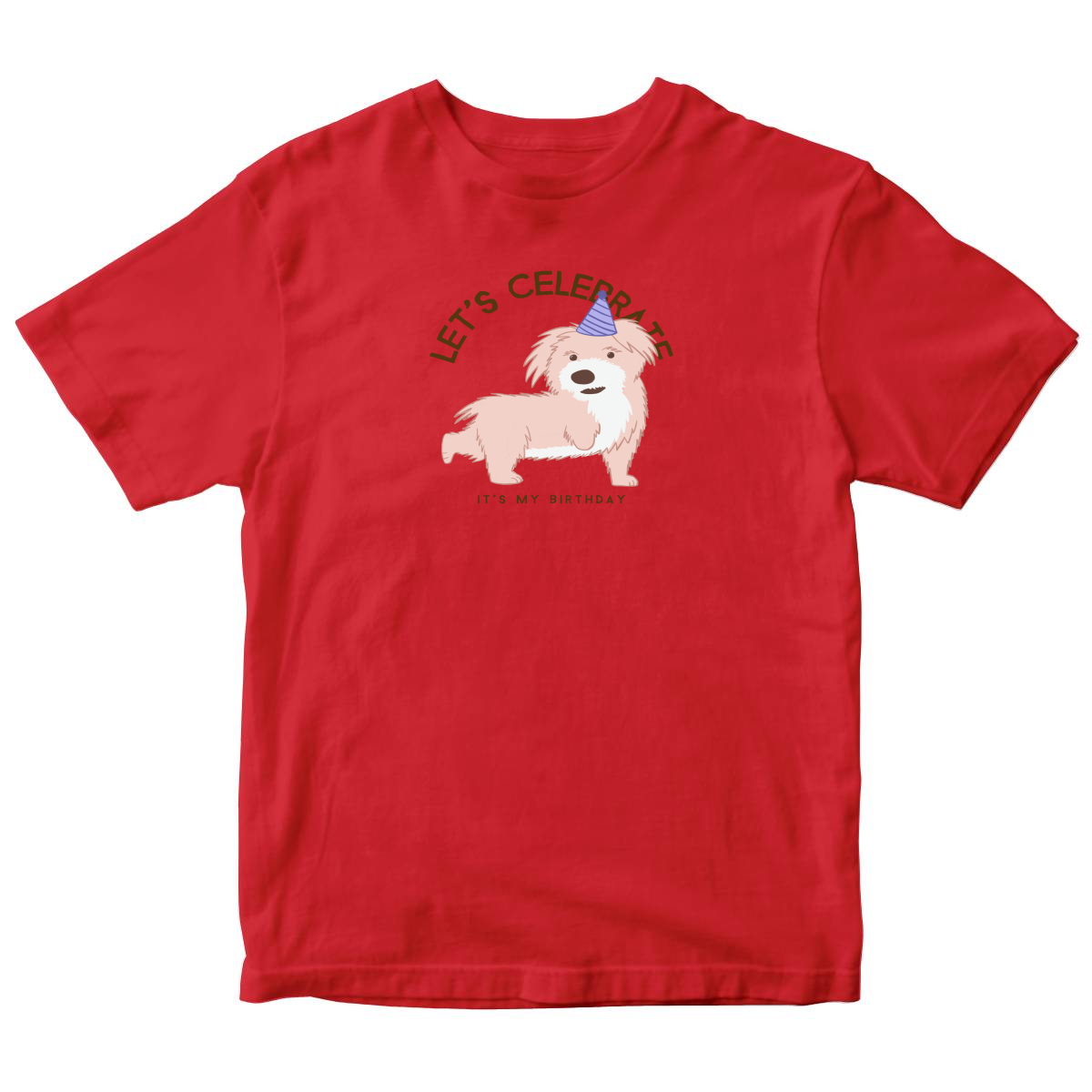 Let's Celebrate It is My Birthday Toddler T-shirt | Red