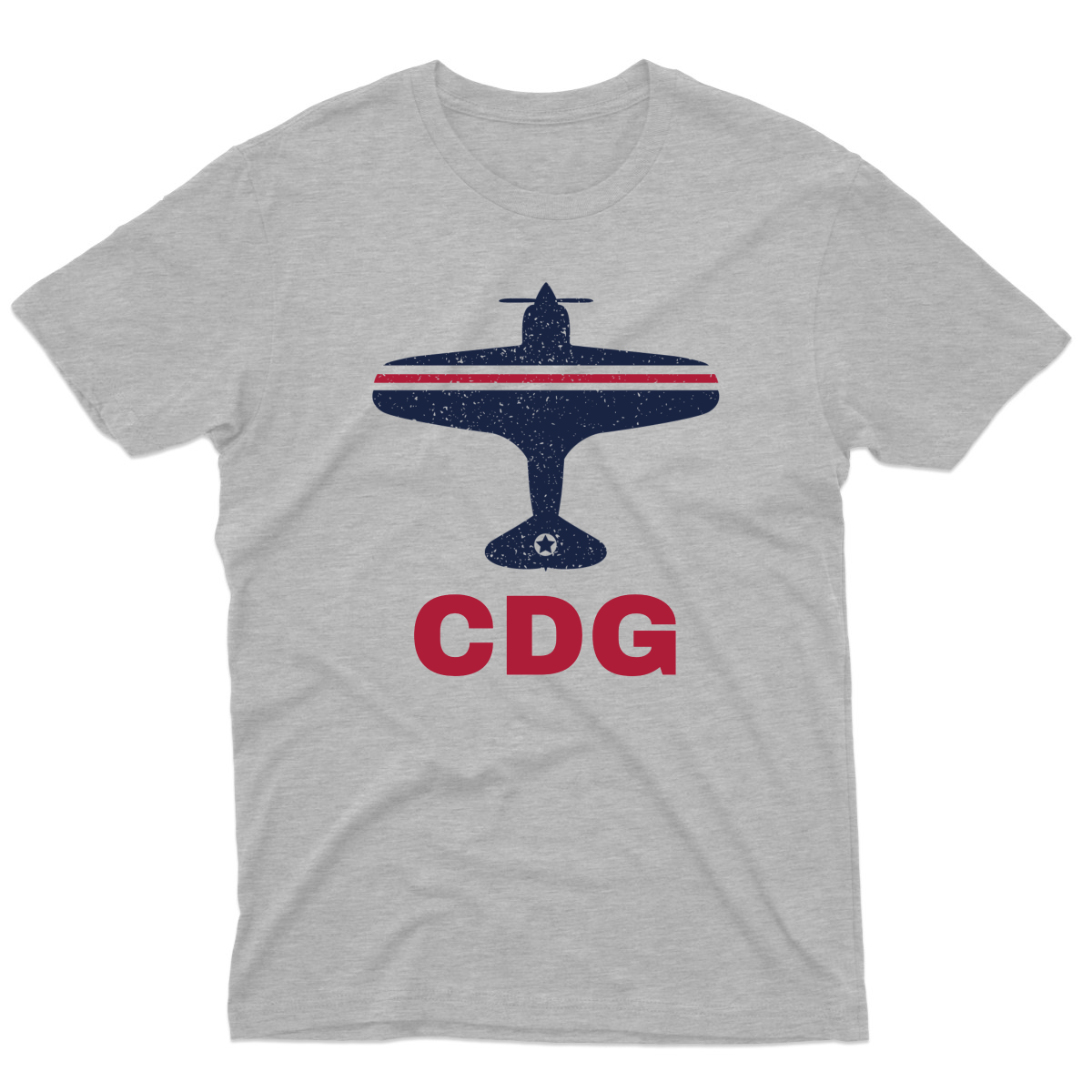 Fly Paris CDG Airport Men's T-shirt | Gray