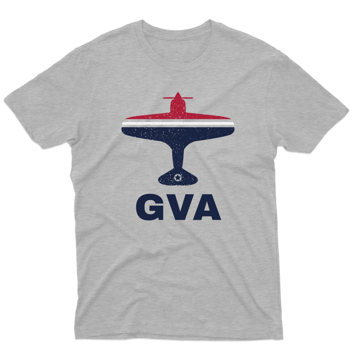 Fly Geneva GVA Airport Men's T-shirt | Gray