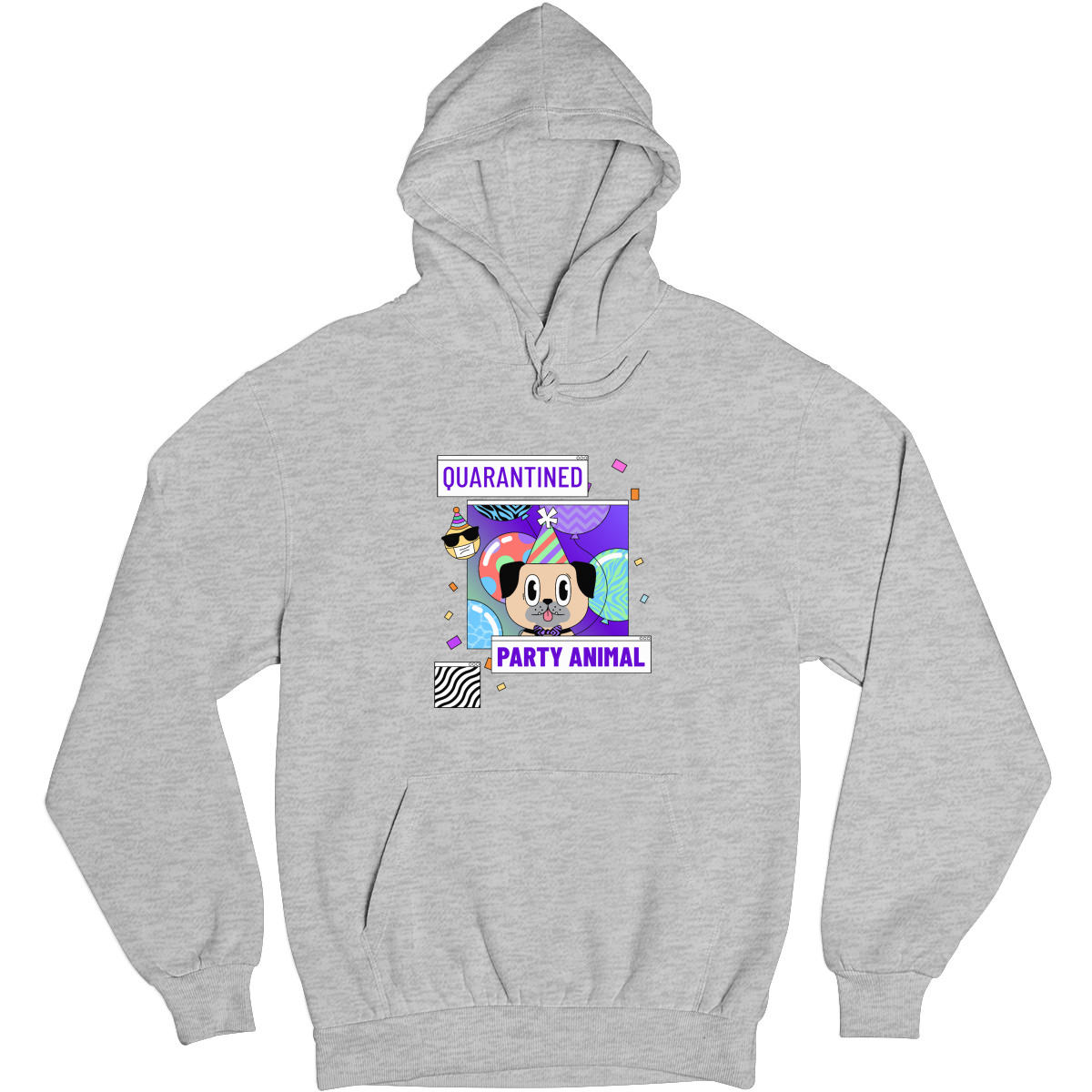 Quarantined Party Animal Unisex Hoodie | Gray