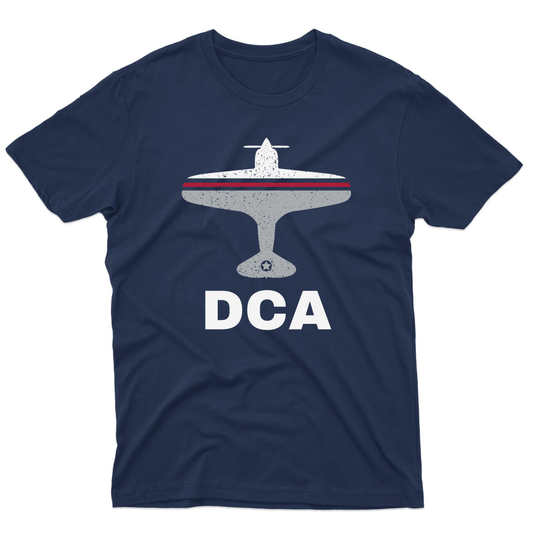 Fly Washington D.C. DCA Airport Men's T-shirt | Navy