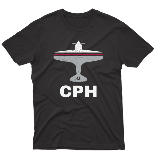 Fly Copenhagen CPH Airport Men's T-shirt | Black