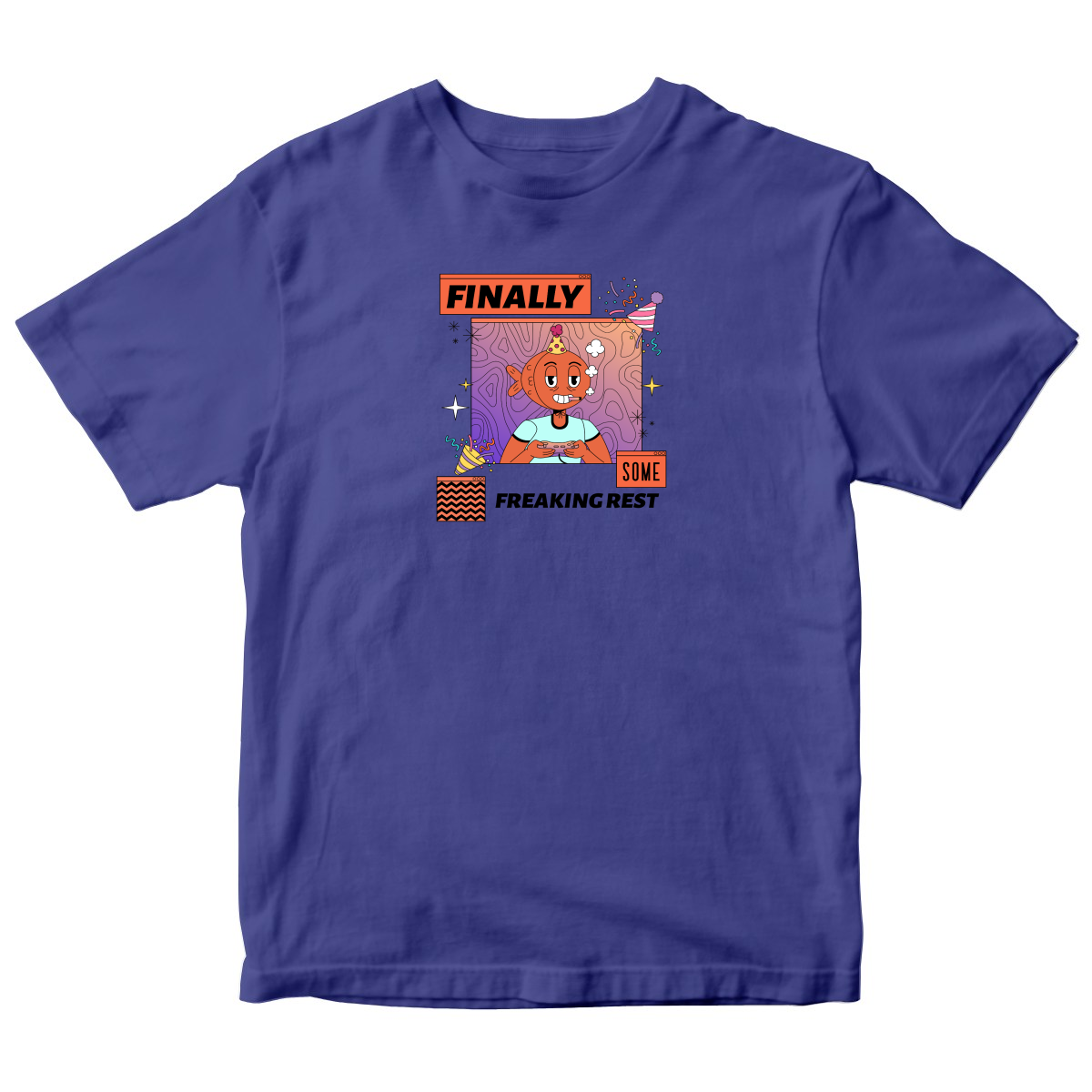 Finally Som Freaking Rest  Toddler T-shirt | Blue