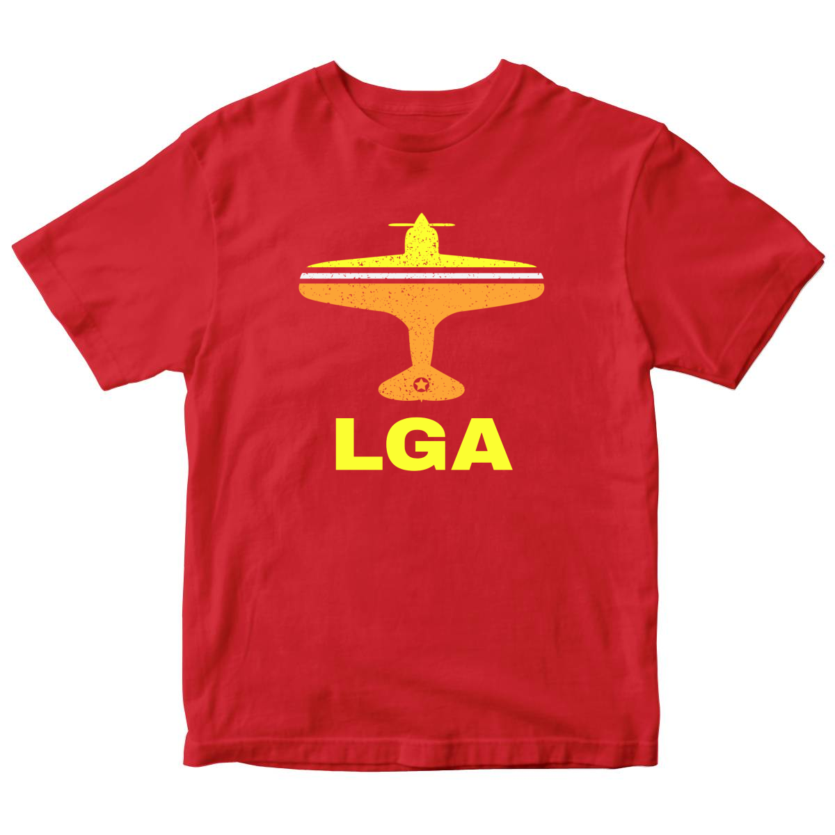 Fly New York LGA Airport Kids T-shirt | Red