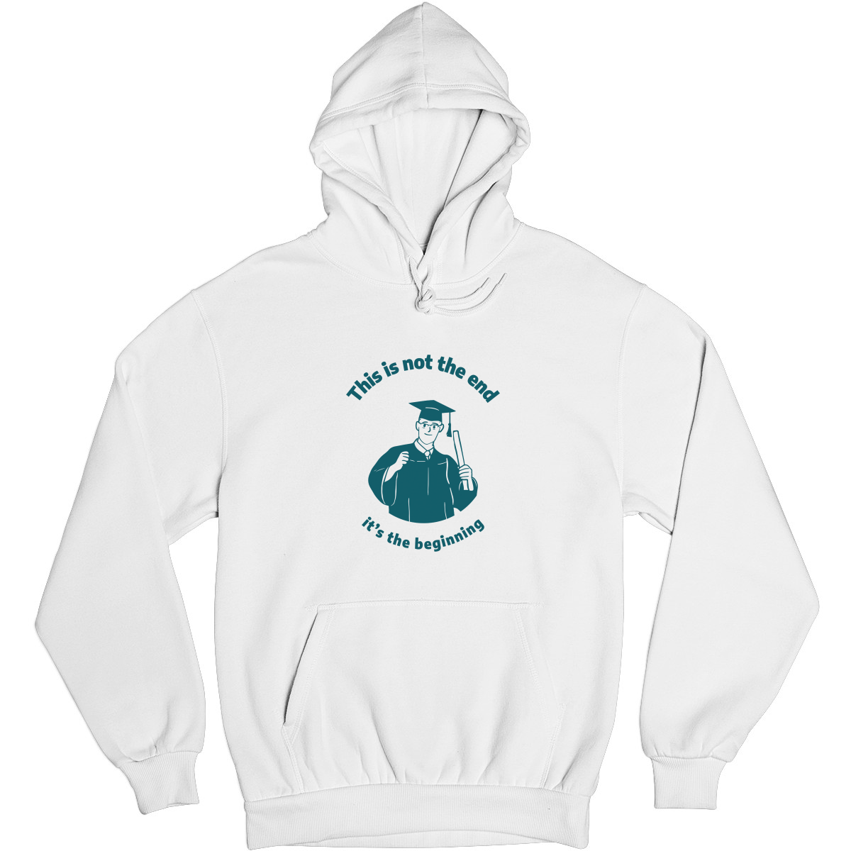 This Is Not The End It's The Beginning Unisex Hoodie | White