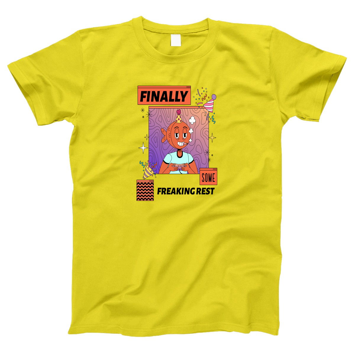 Finally Som Freaking Rest  Women's T-shirt | Yellow