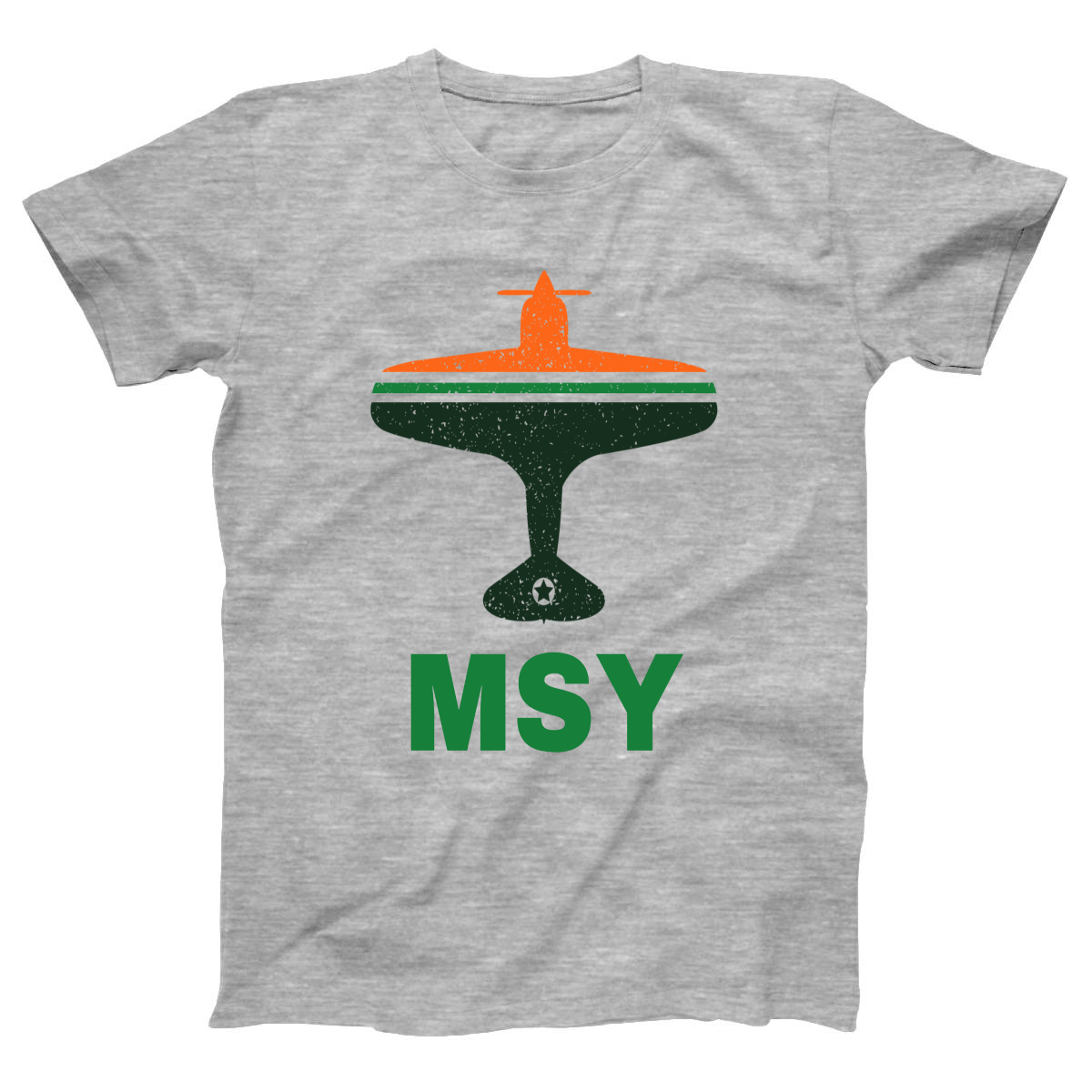 Fly New Orleans MSY Airport Women's T-shirt | Gray
