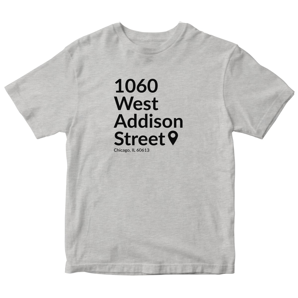 Chicago Baseball Stadium North Side Kids T-shirt | Gray