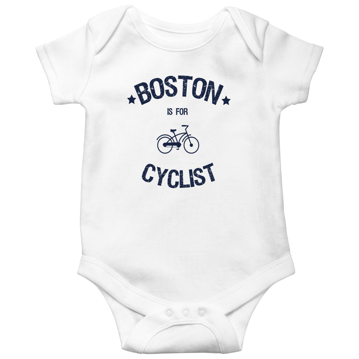 Boston Is For Cyclists Baby Bodysuits