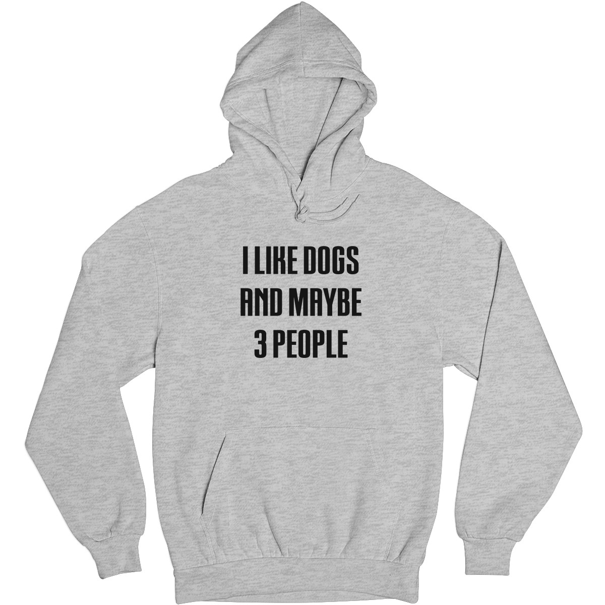 I Like Dogs And Maybe 3 People Unisex Hoodie | Gray