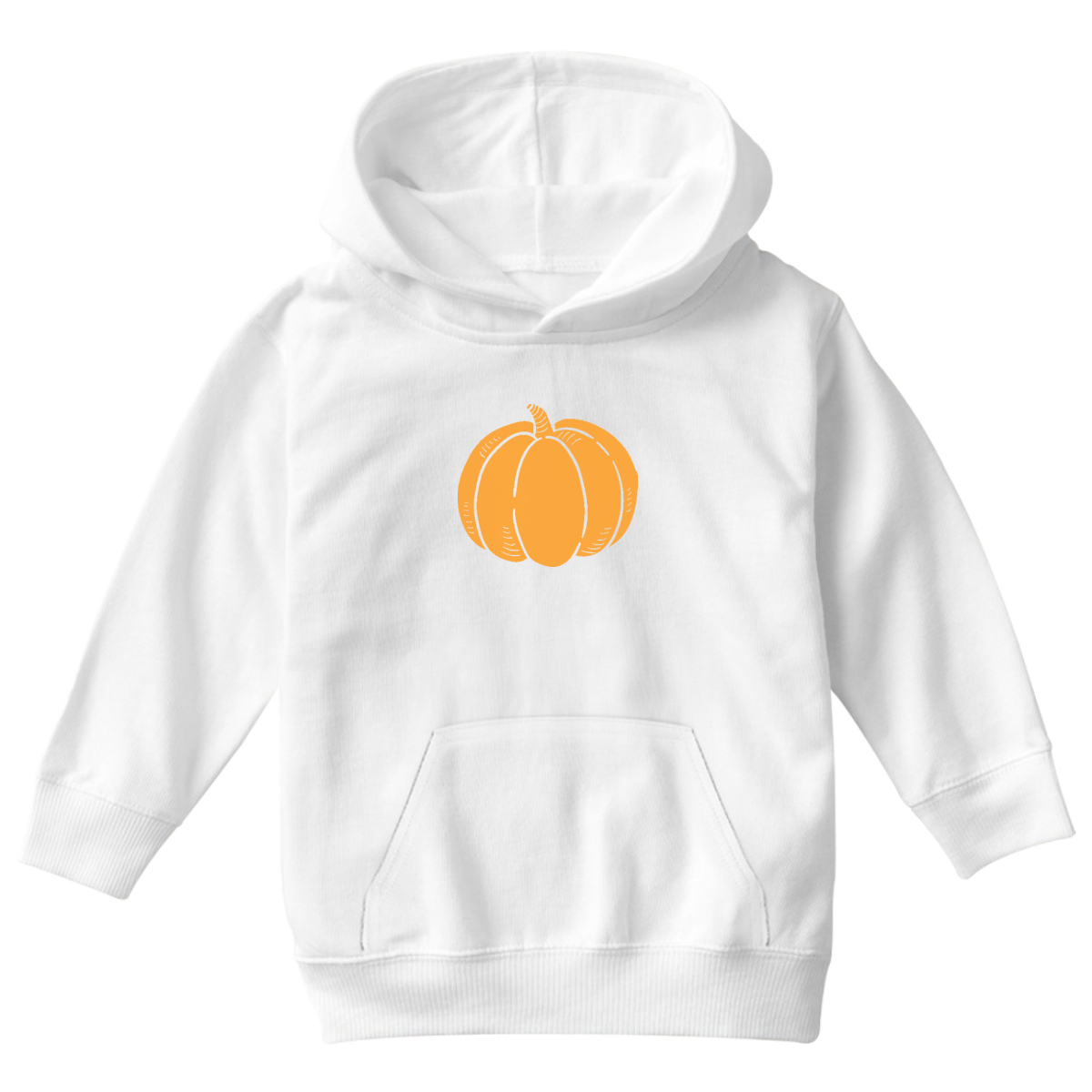 Pumpkin Pocket Kids Hoodie | White