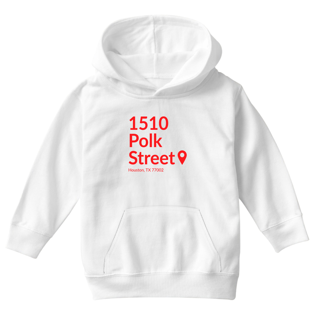 Houston Basketball Stadium Kids Hoodie | White