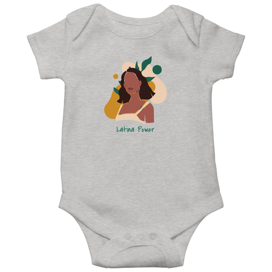 Latina Power Baby Bodysuits | Gray