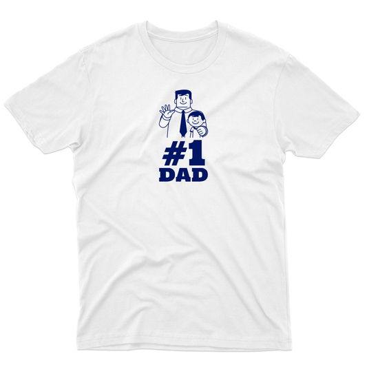 #1 Dad Men's T-shirt | White
