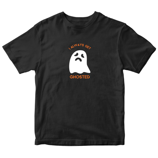 I Always Get Ghosted Kids T-shirt | Black