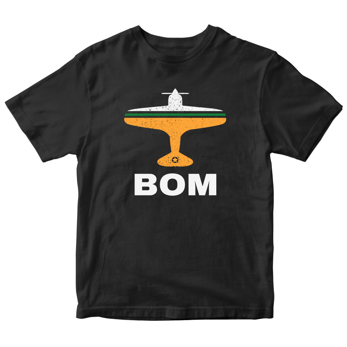 Fly Mumbai BOM Airport Kids T-shirt | Black