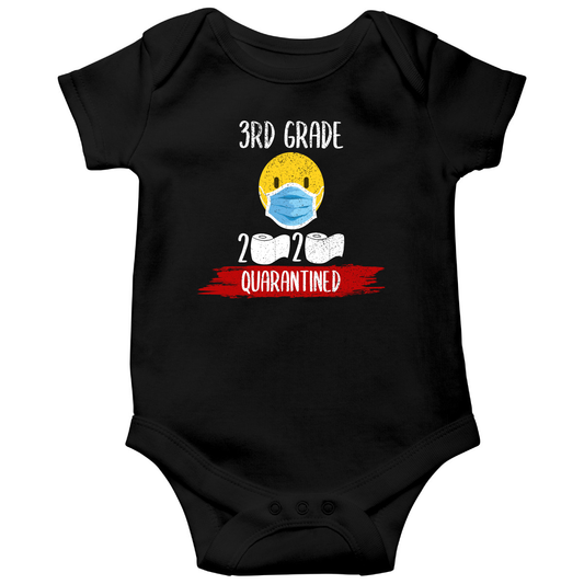 3rd Grader Quarantined Baby Bodysuits | Black