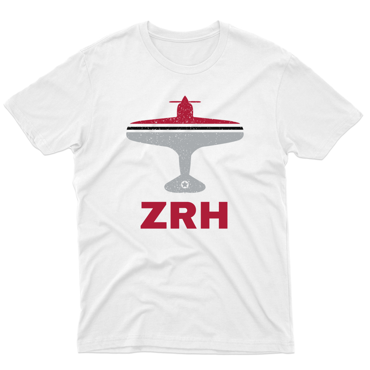 Fly Zurich ZRH Airport Men's T-shirt | White