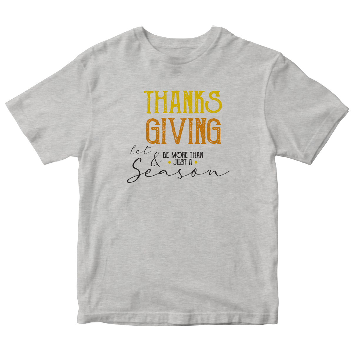 Thanks and Giving  Kids T-shirt | Gray