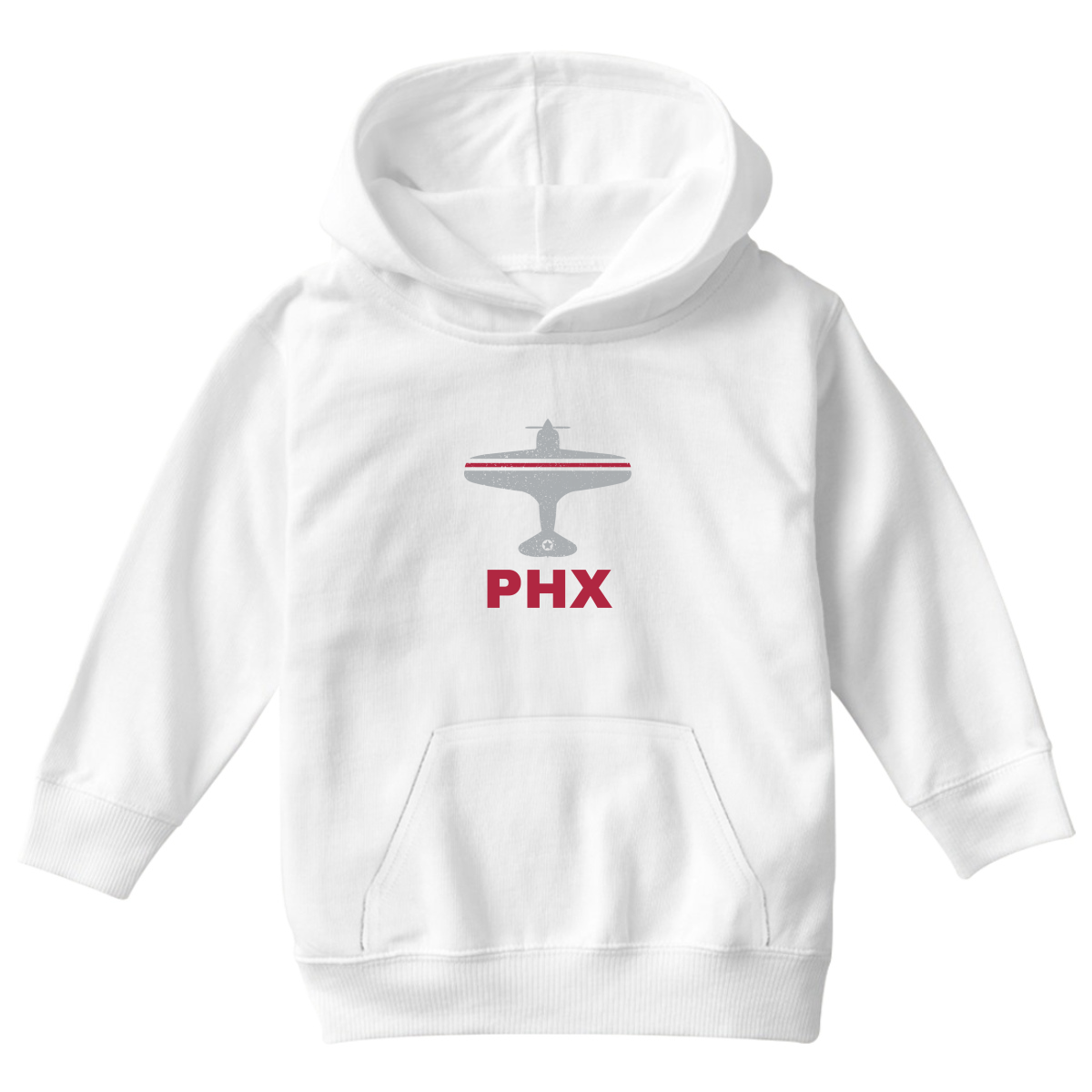 Fly Phoenix PHX Airport  Kids Hoodie | White