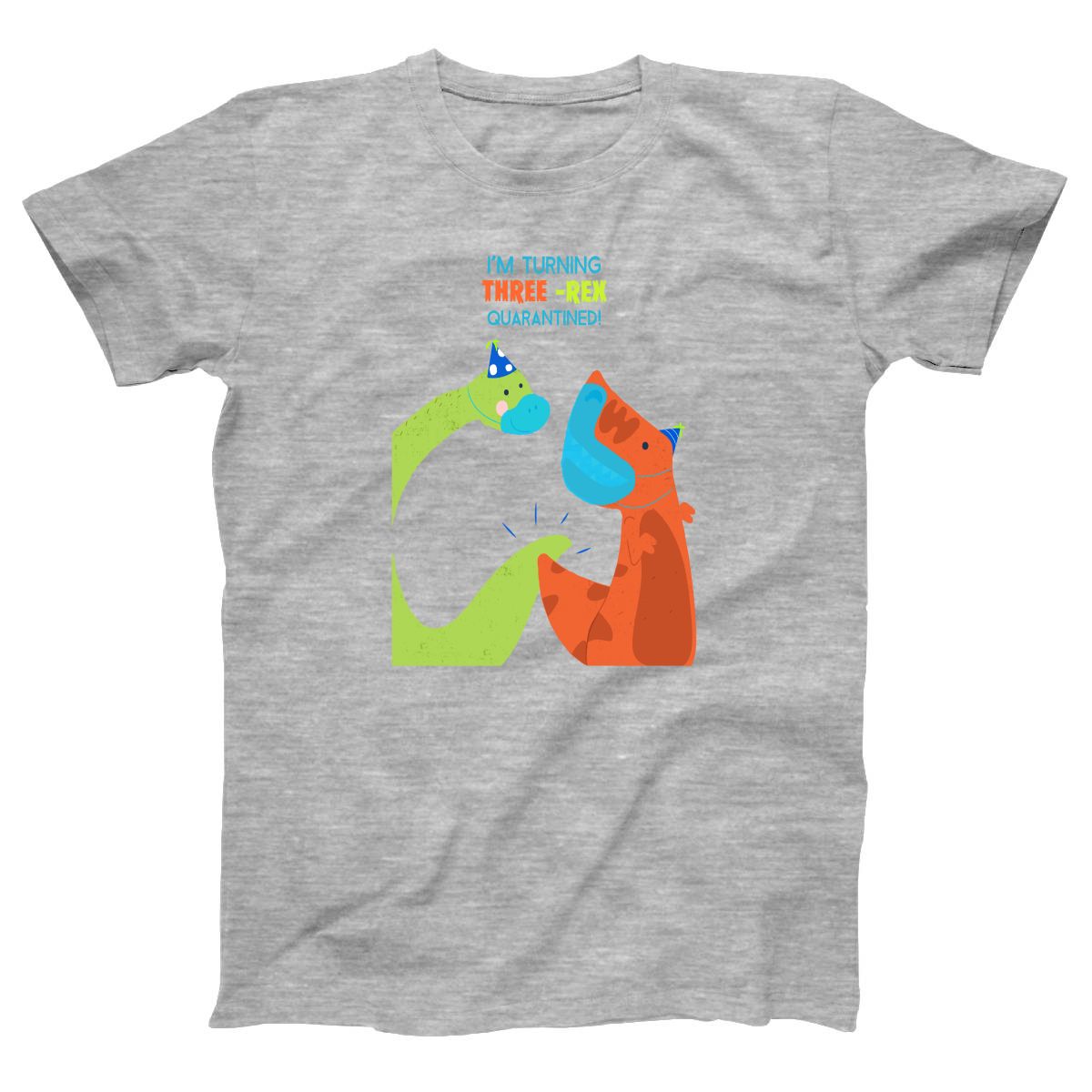 I'm turning three-rex quarantined Women's T-shirt | Gray