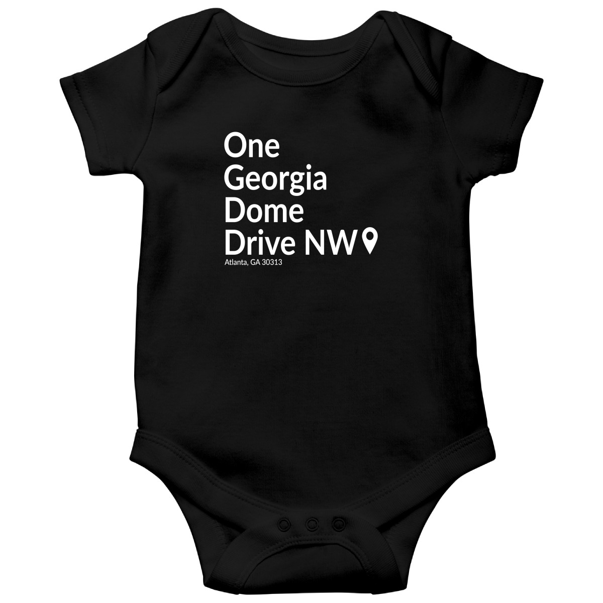 Atlanta Football Stadium Baby Bodysuits | Black
