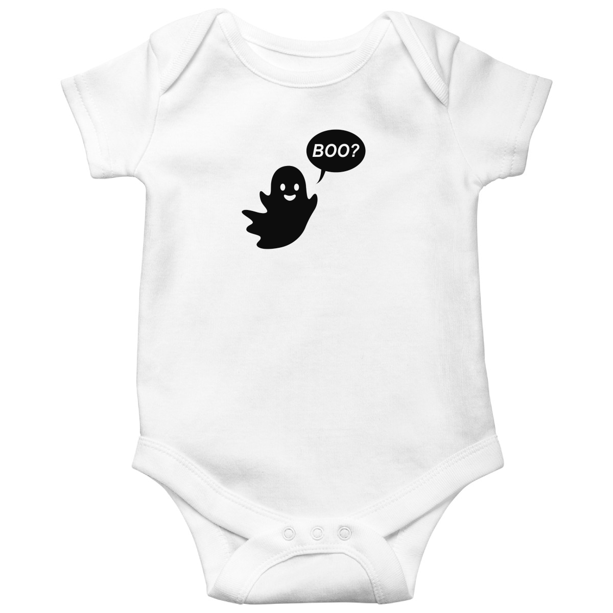 Cute Ghost Halloween Baby Bodysuits | White