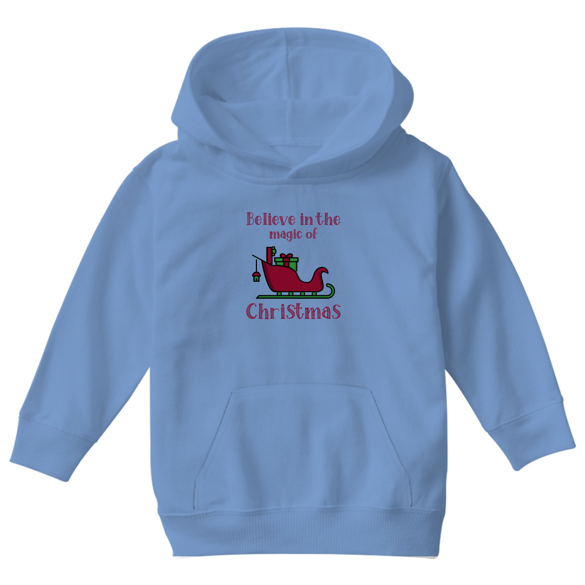 Believe in the Magic of Christmas Kids Hoodie | Blue