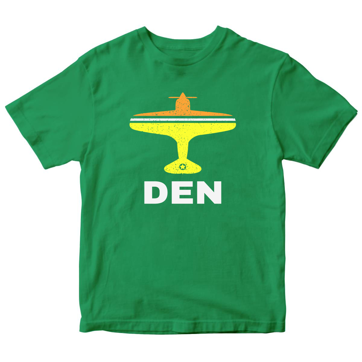 Fly Denver DEN Airport Kids T-shirt | Green
