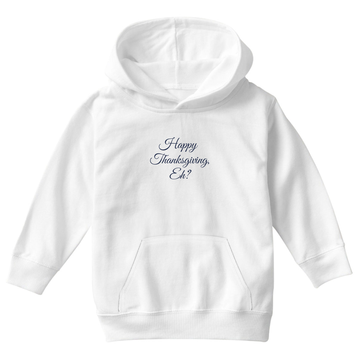 Canadian Thanksgiving Eh? Kids Hoodie | White