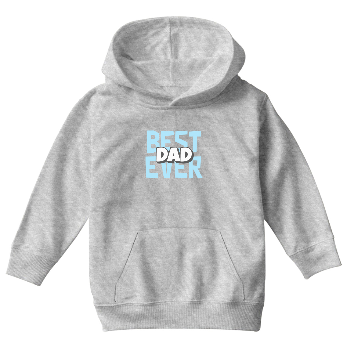 Best dad ever Kids Hoodie | Gray
