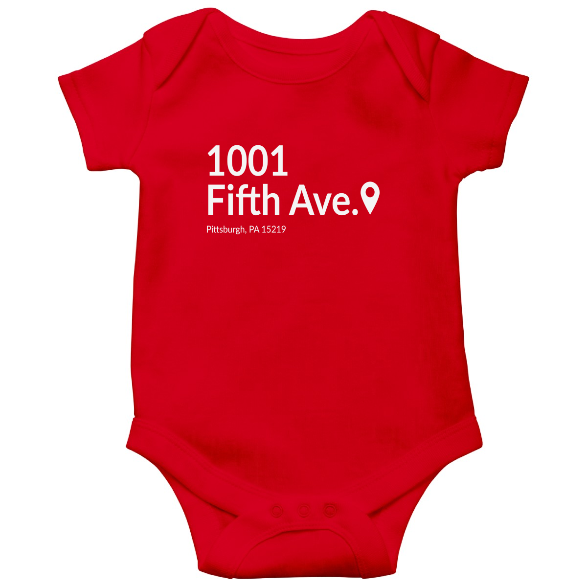 Pittsburgh Hockey Stadium Baby Bodysuits | Red