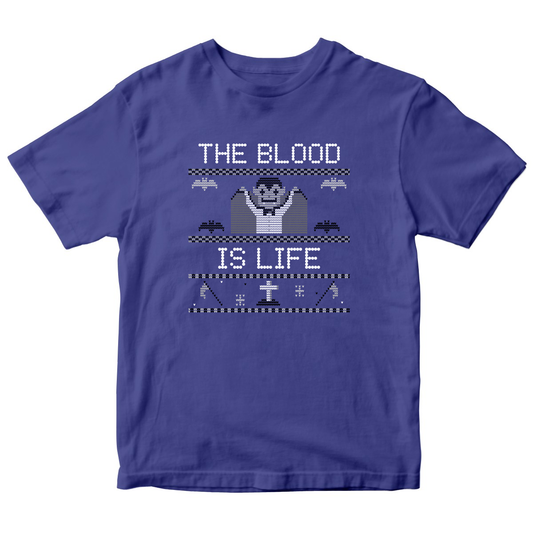 The Blood Is Life Kids T-shirt | Blue