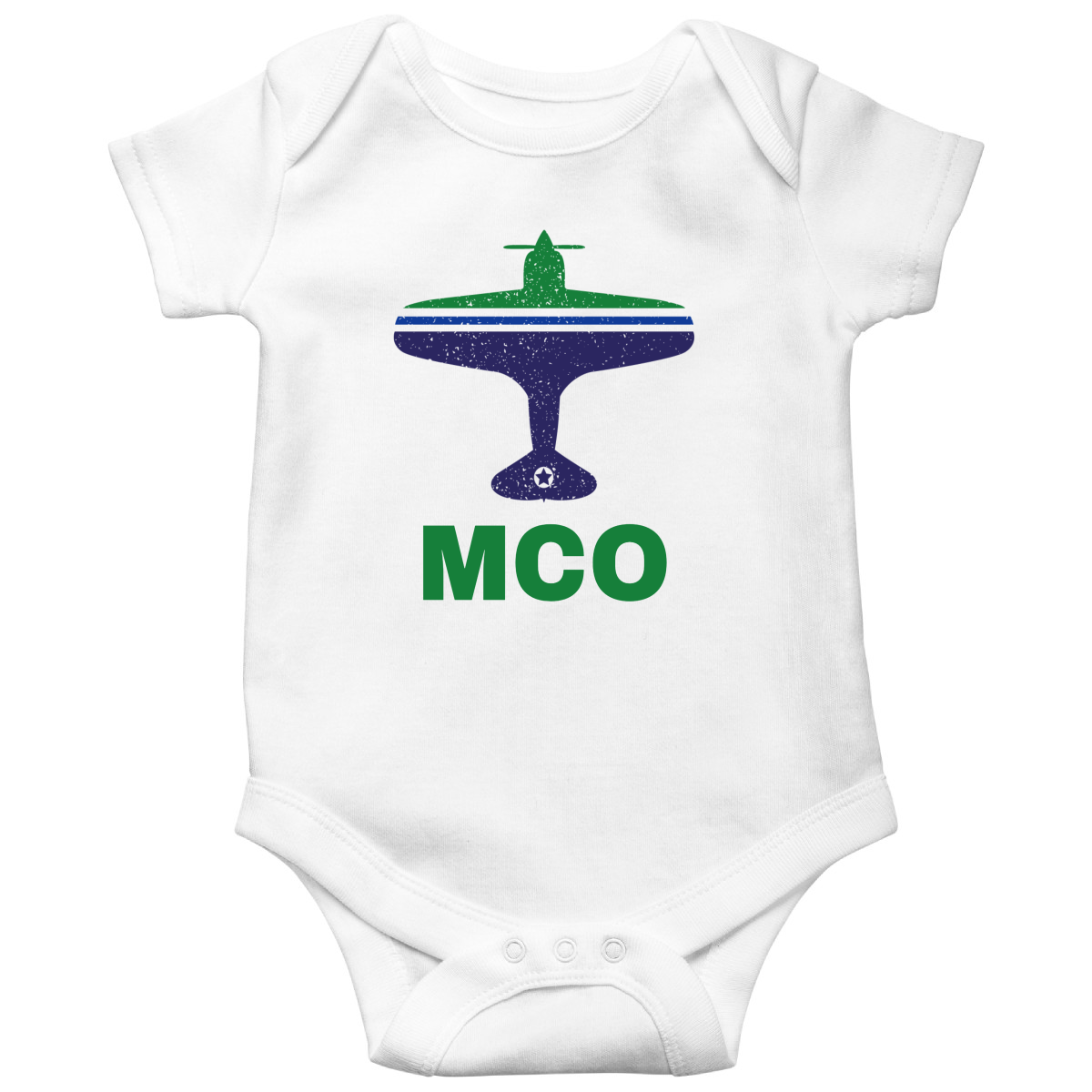 Fly Orlando MCO Airport Baby Bodysuits | White