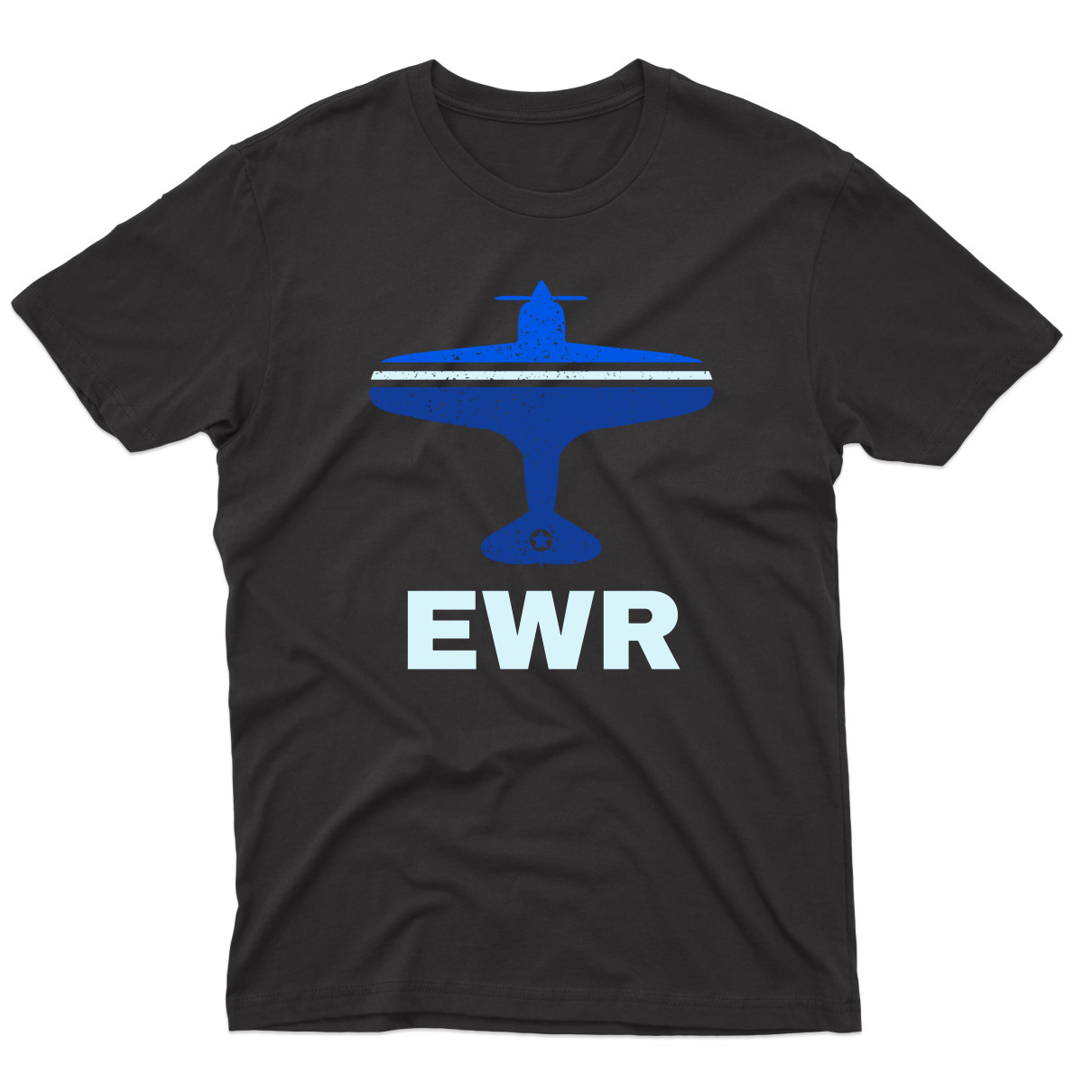 Fly Newark EWR Airport  Men's T-shirt | Black