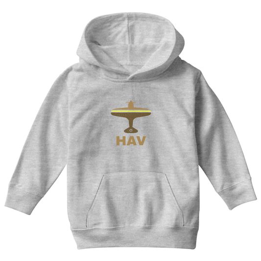 Fly Havana HAV Airport Kids Hoodie | Gray