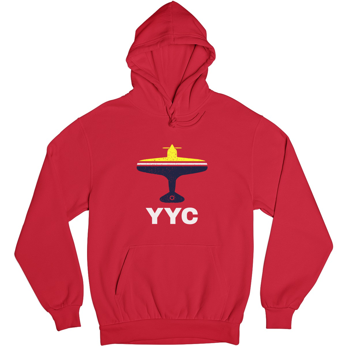 Fly Calgary YYC Airport Unisex Hoodie | Red