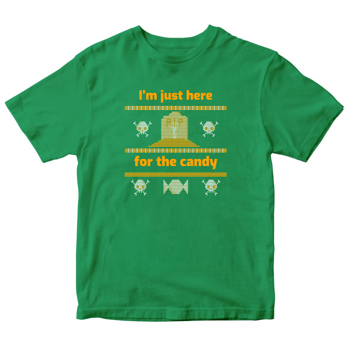 I'm Just Here For the Candy Kids T-shirt | Green