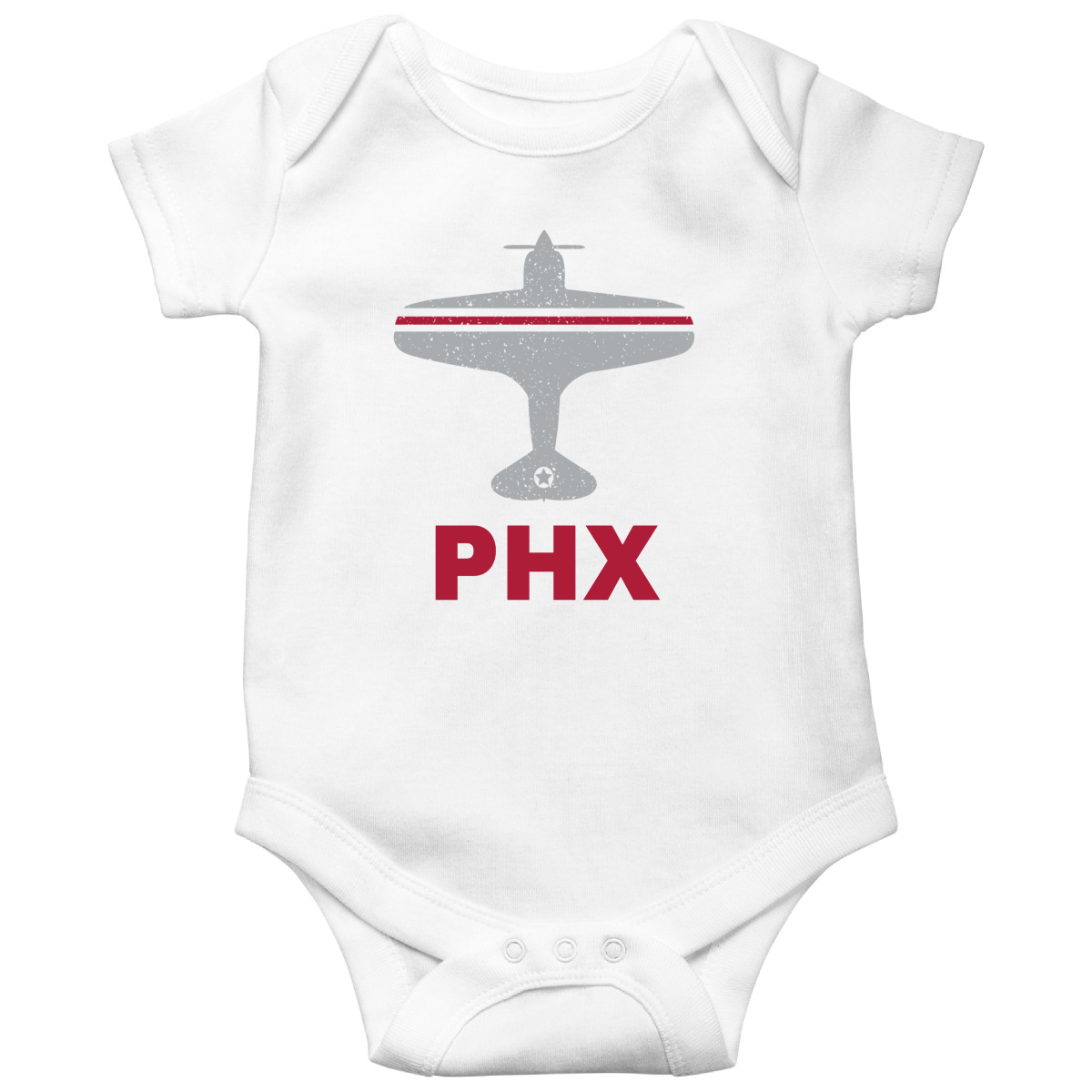 Fly Phoenix PHX Airport  Baby Bodysuits | White
