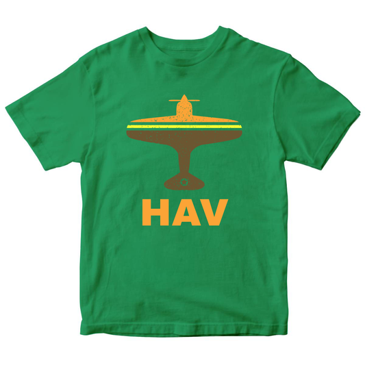 Fly Havana HAV Airport Kids T-shirt | Green