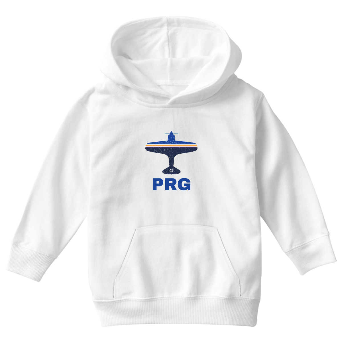 Fly Prague PRG Airport Kids Hoodie | White