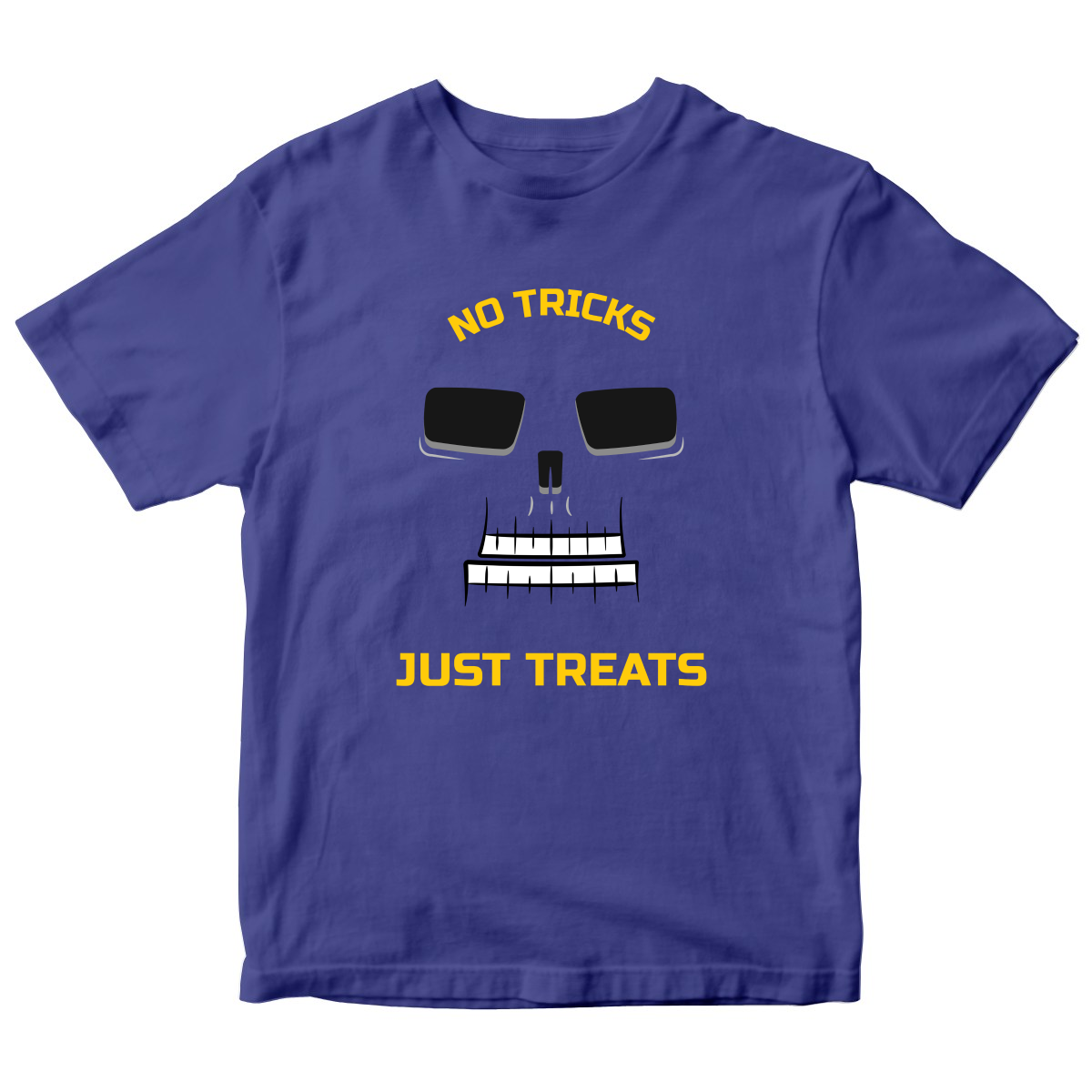 No Tricks Just Treats Kids T-shirt | Blue
