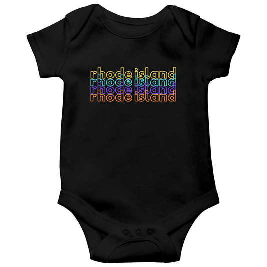 Rhode Island Baby Bodysuit | Black