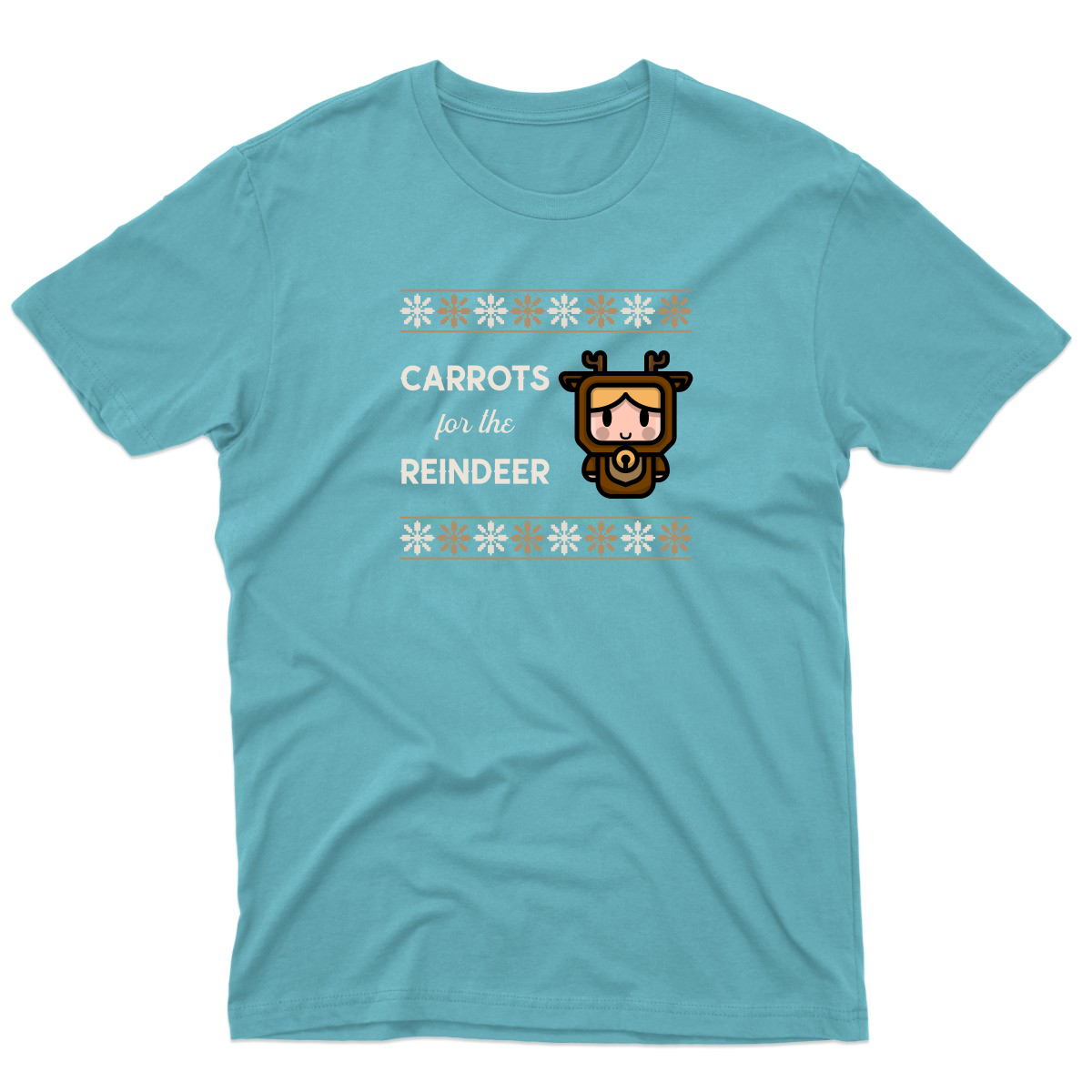 Carrots for the Reindeer Men's T-shirt | Turquoise